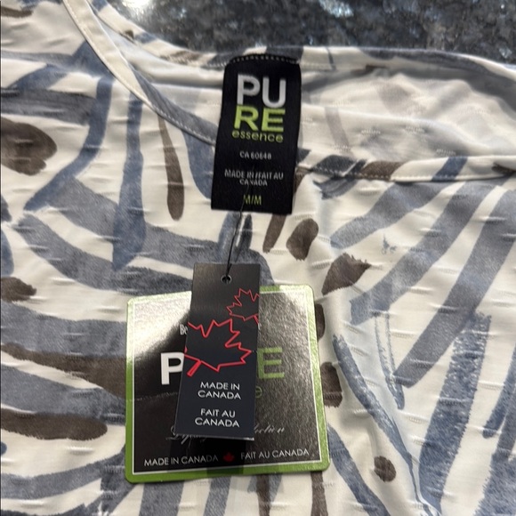 Pure Collection Leaf Print Top - Picture 2 of 2